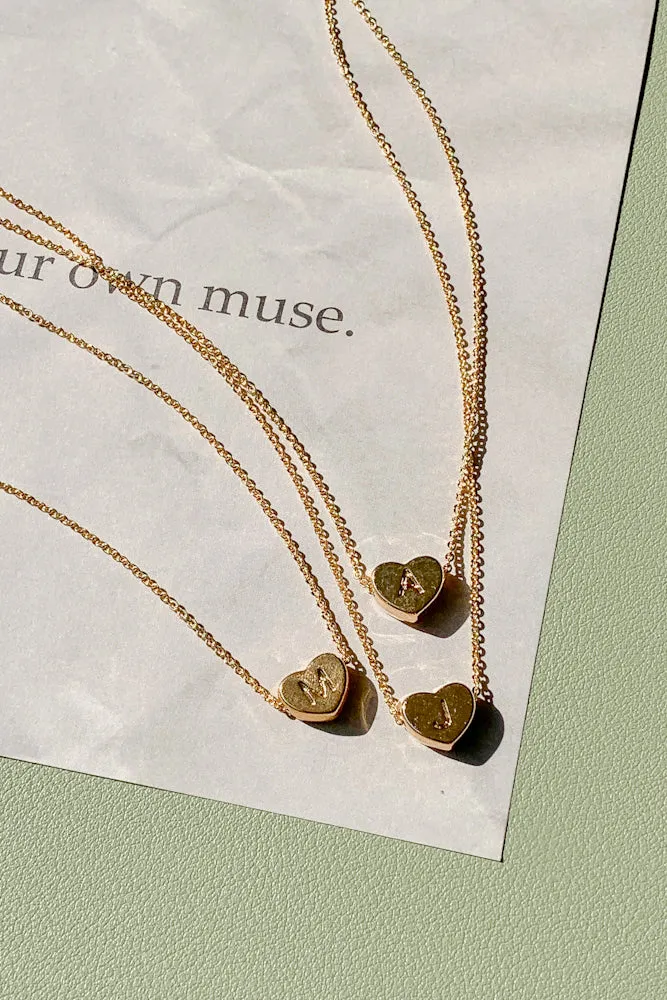Heart Initial Necklace