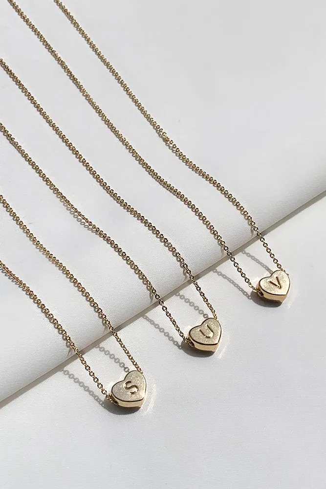 Heart Initial Necklace