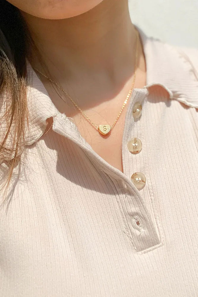 Heart Initial Necklace