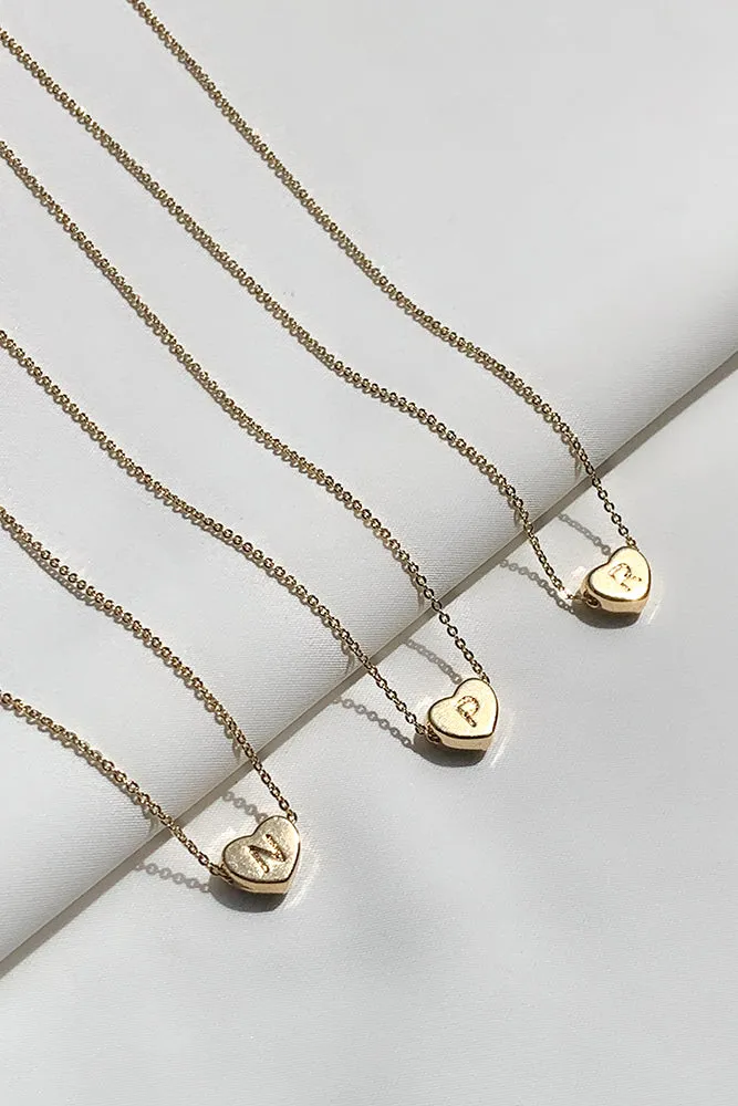 Heart Initial Necklace