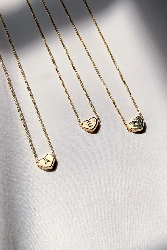 Heart Initial Necklace