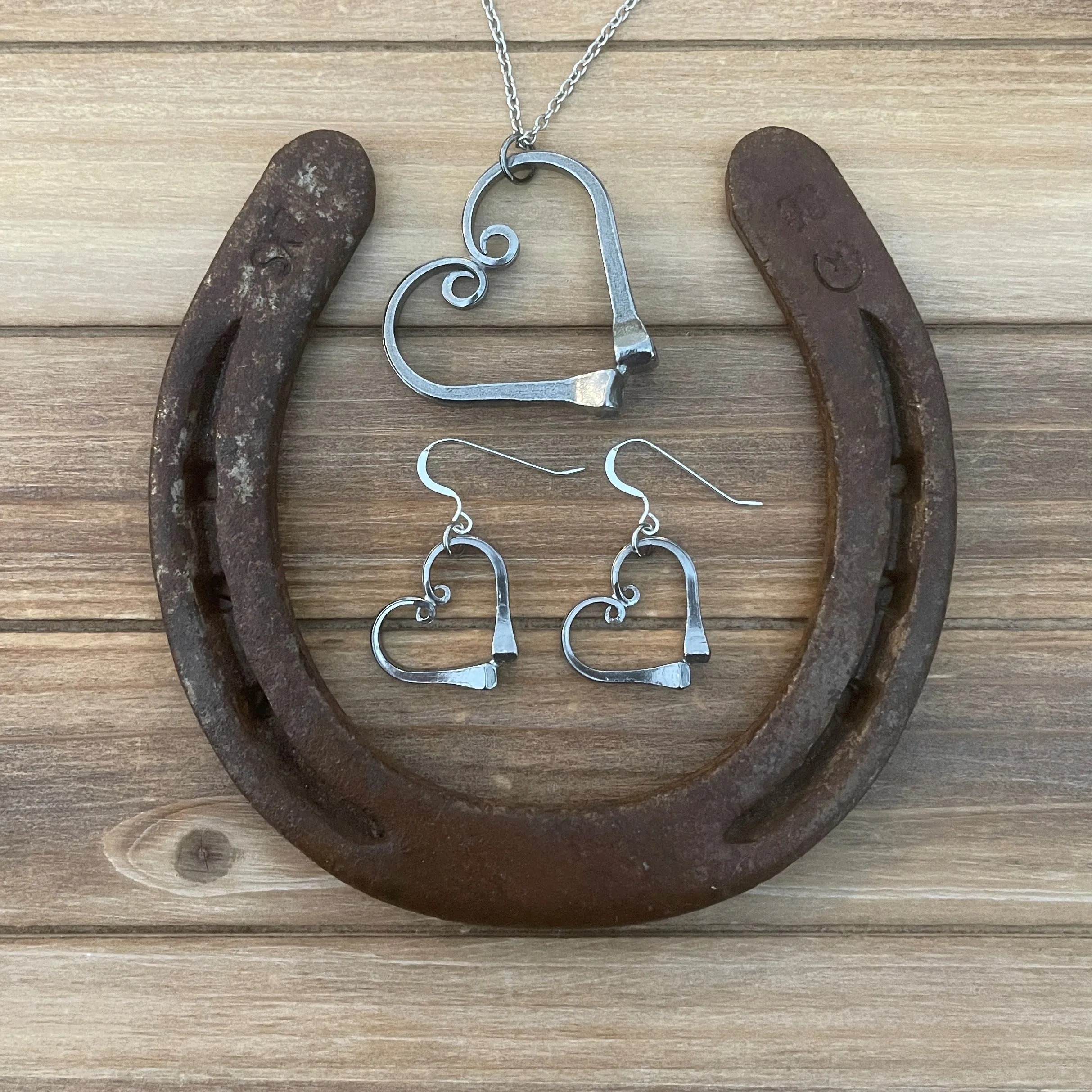 Heart Necklace & Earring Set