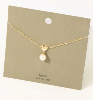 HEART PEARL NECKLACE