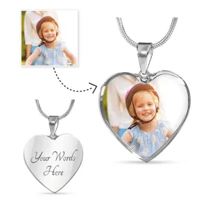 Heart Personalized Picture Pendant Necklace