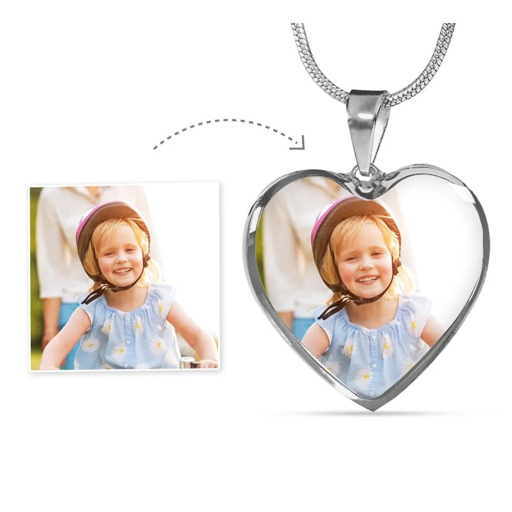 Heart Personalized Picture Pendant Necklace