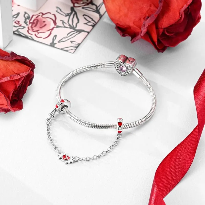 Heart Puzzle Safety Chain
