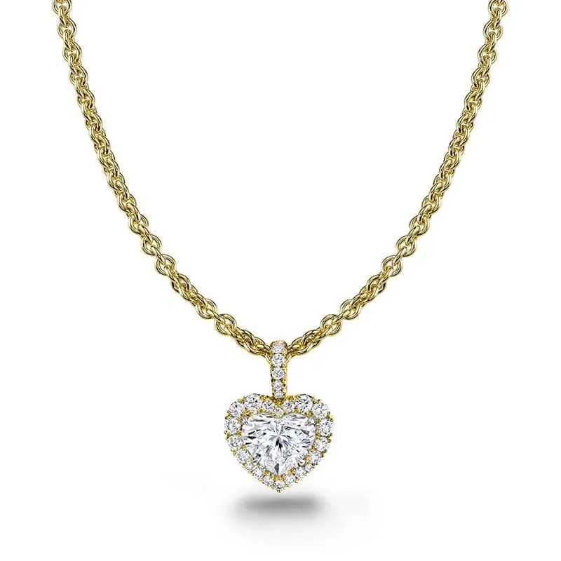 Heart Shaped Diamond Necklace