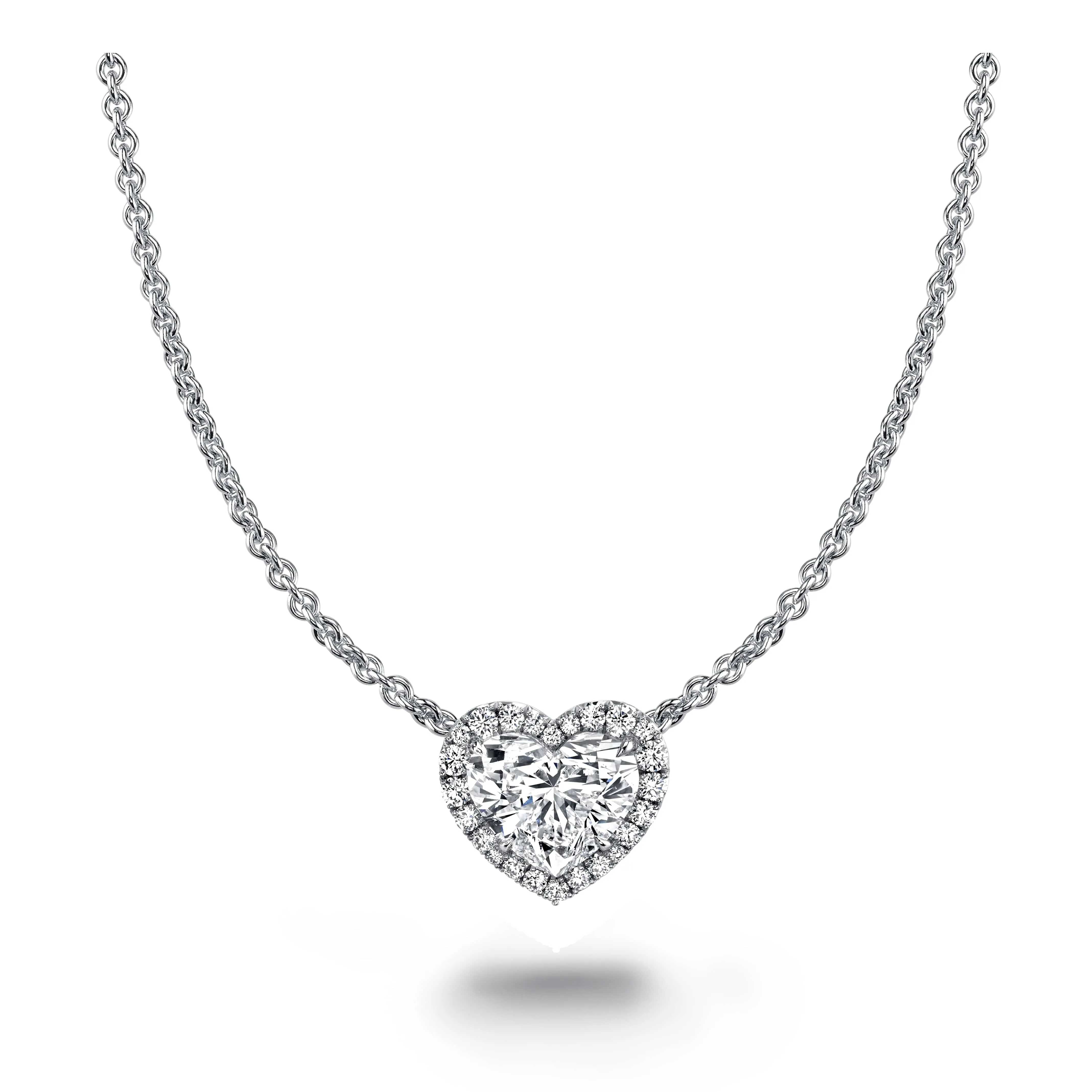 Heart Shaped Diamond Necklace