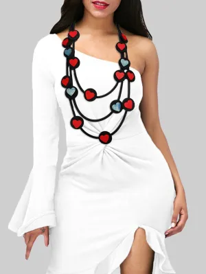 Heart Shaped Rubber Multi Layer Necklace