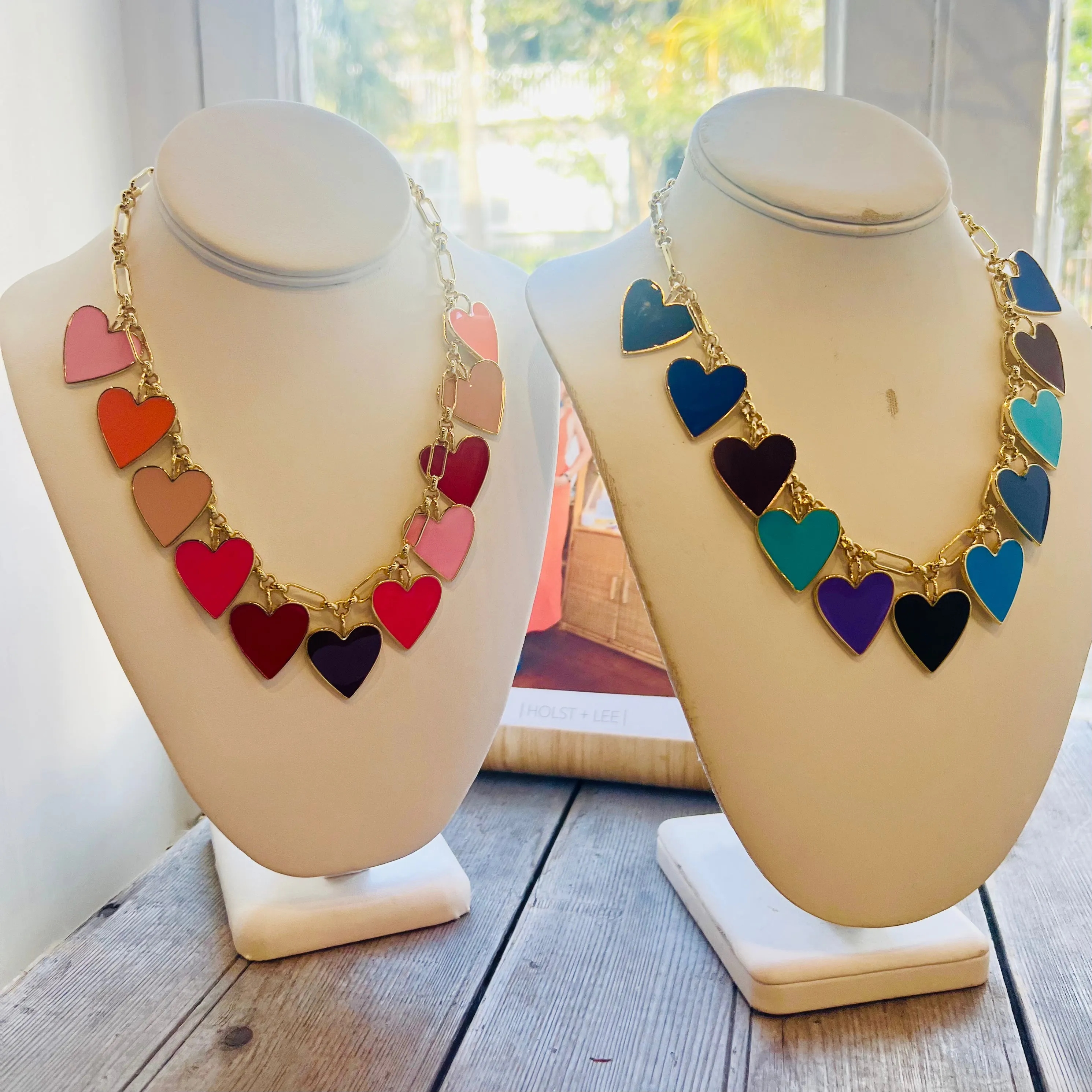 Hearts on Fire Necklace Blues