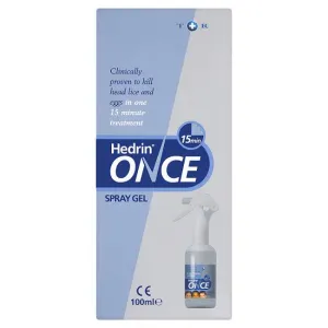 Hedrin Once Spray Gel (100ml Spray Bottle)