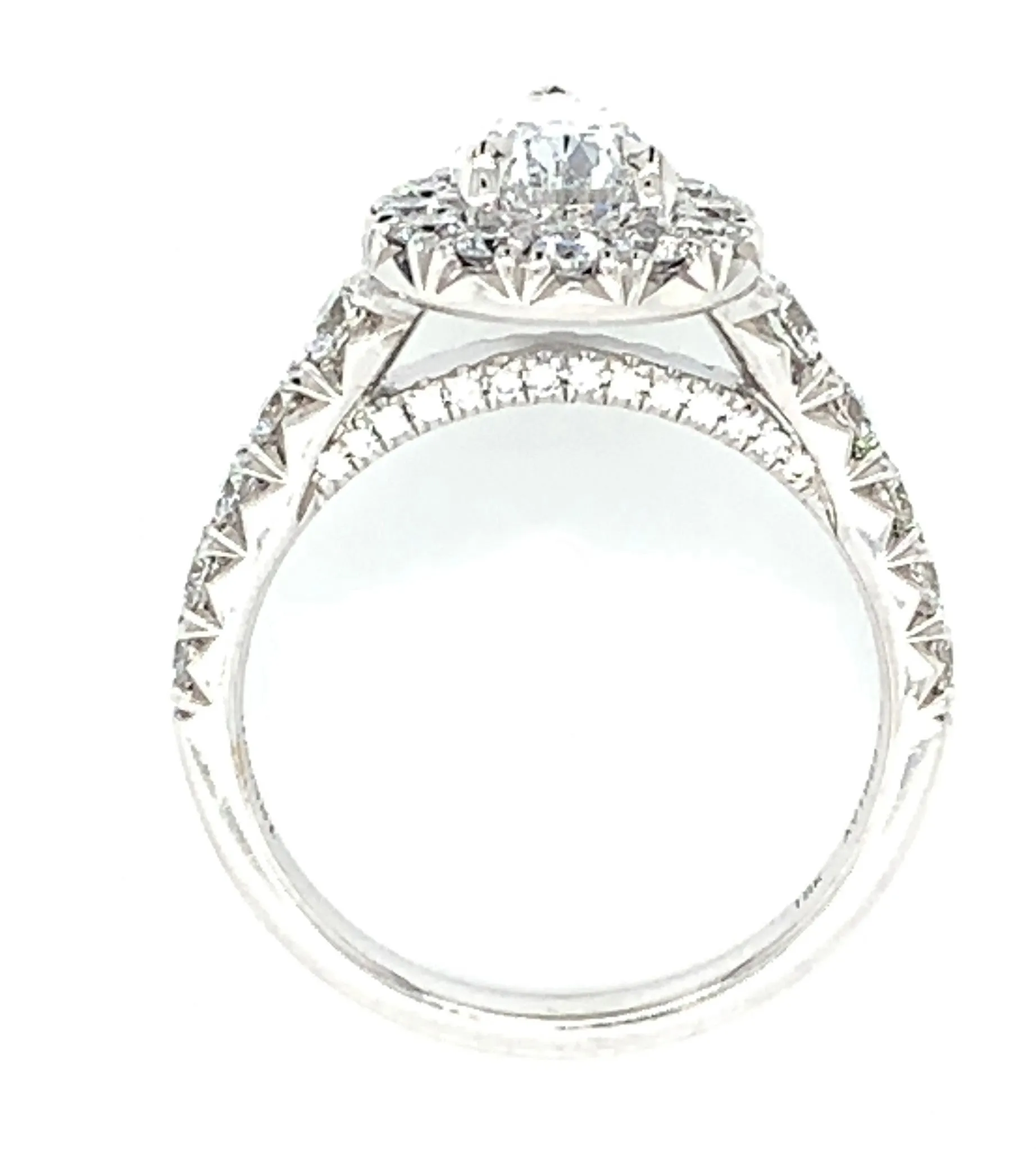 Henri Daussi Pear Shape 2.30ct t.w. Halo Engagement Ring
