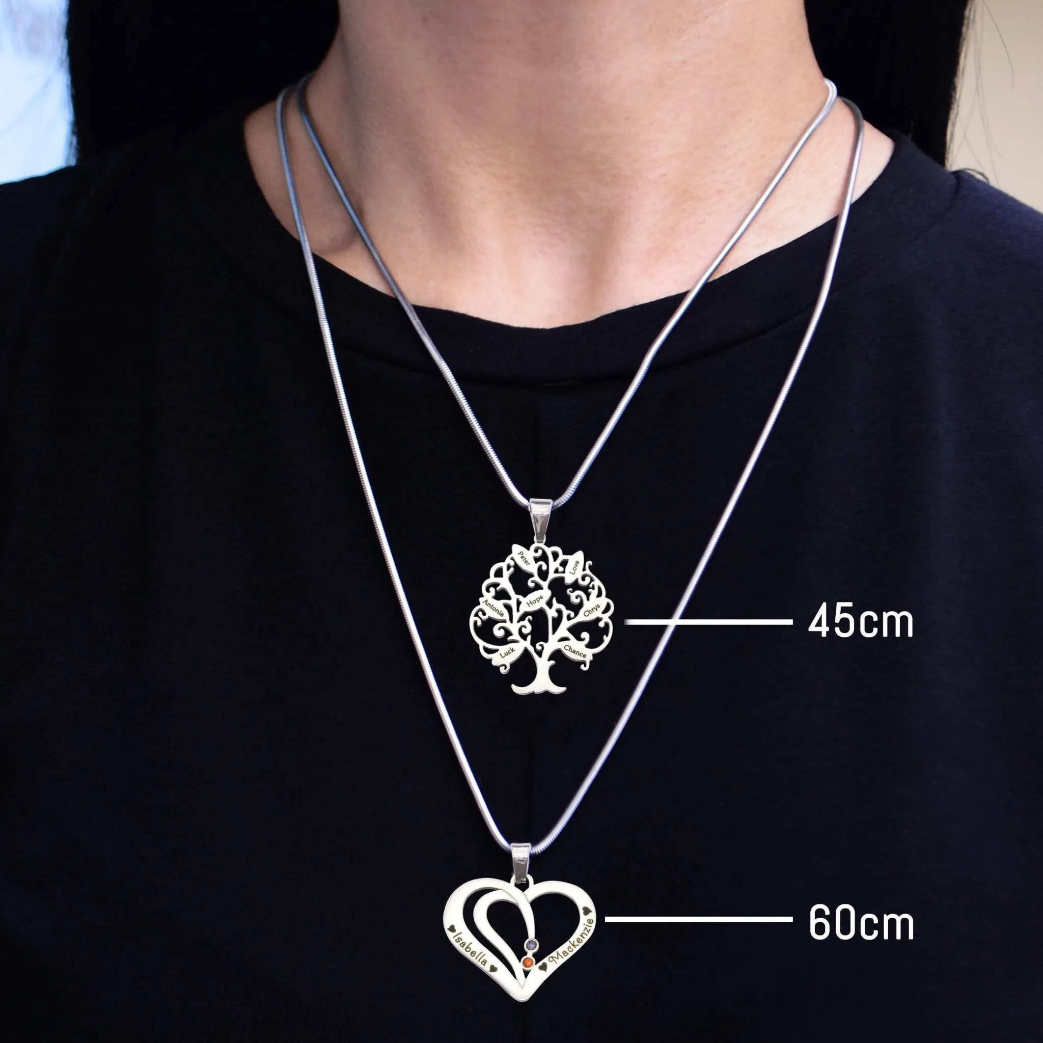 Hexa Heart Puzzle 6 Personalised Necklaces