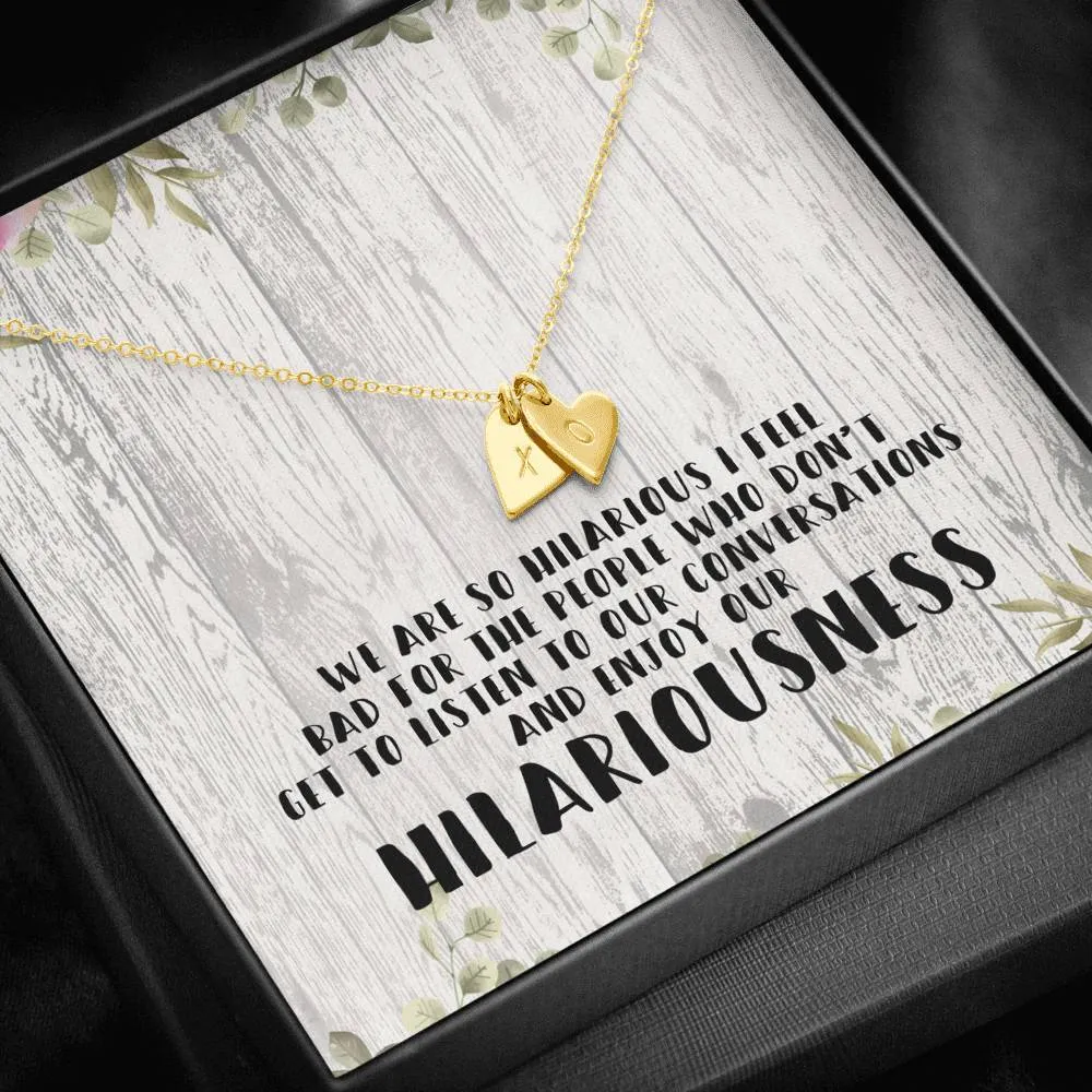Hilariousness Heart Charm Necklace