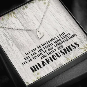 Hilariousness Heart Charm Necklace