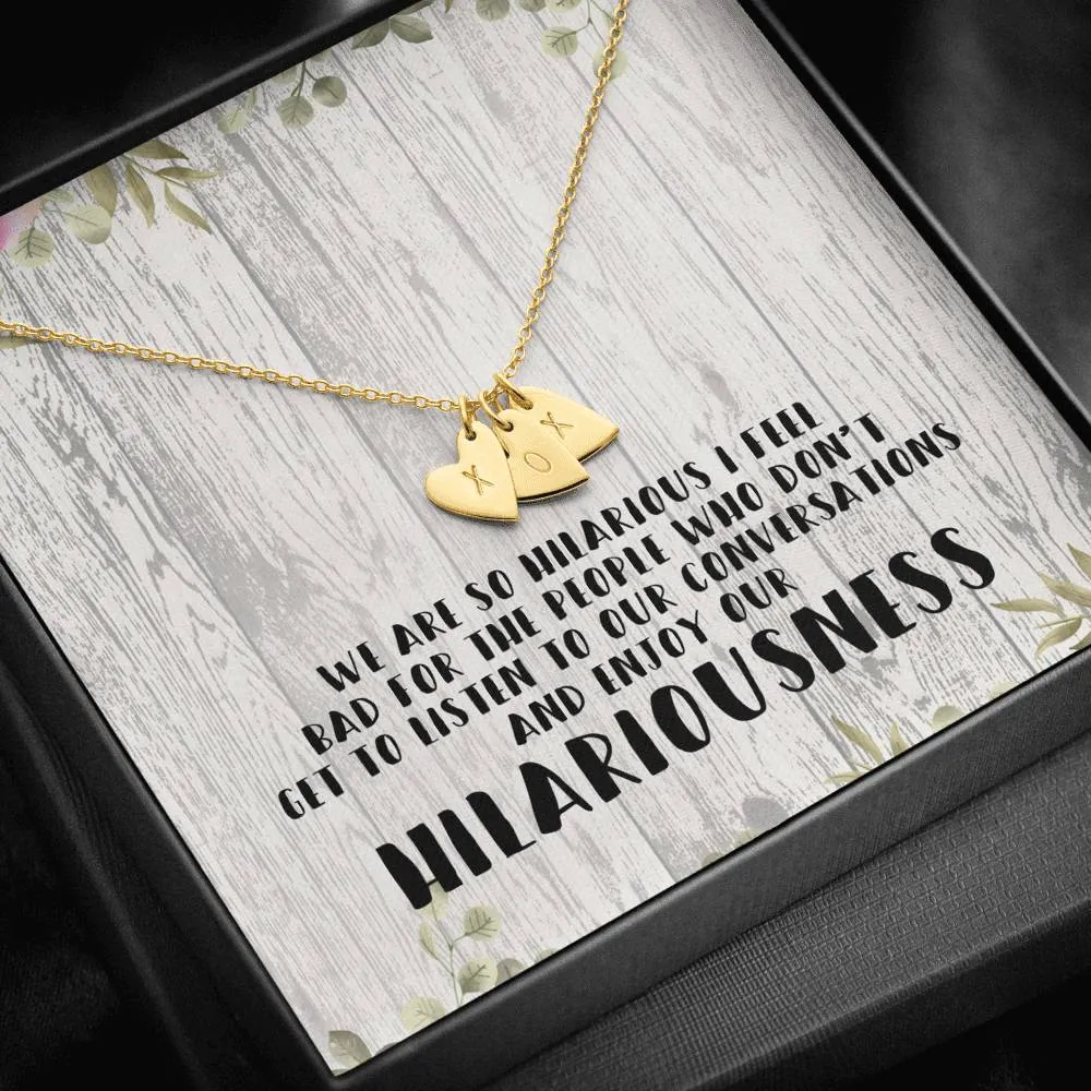 Hilariousness Heart Charm Necklace