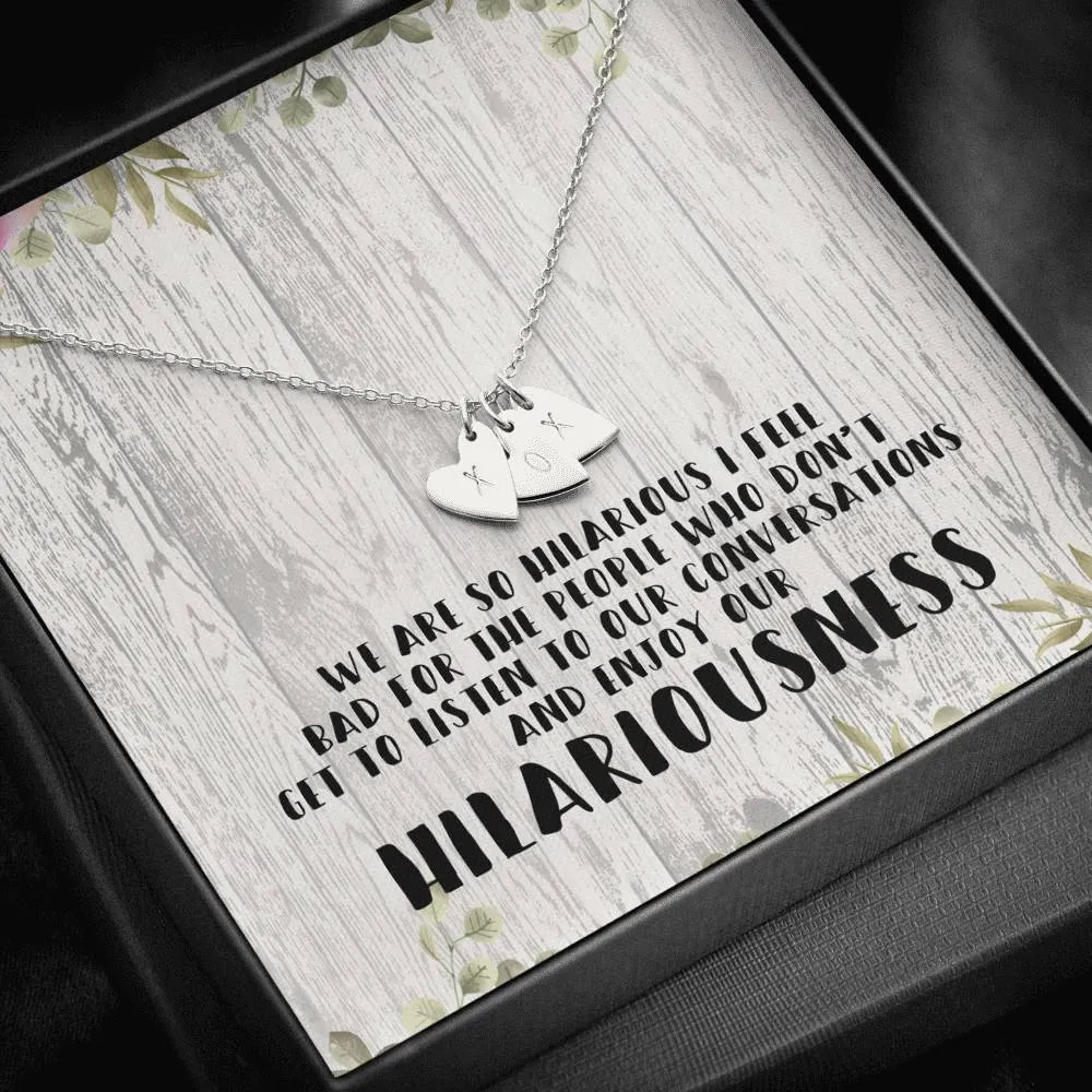 Hilariousness Heart Charm Necklace