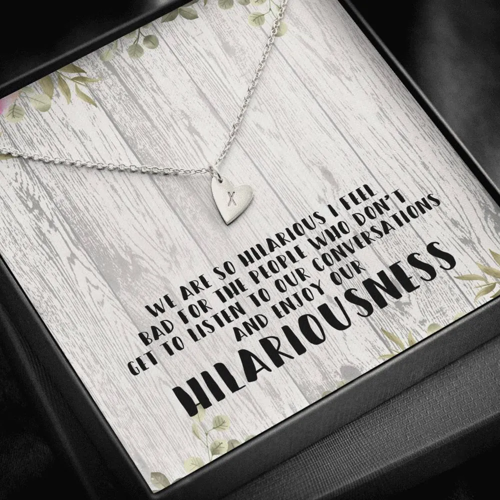 Hilariousness Heart Charm Necklace