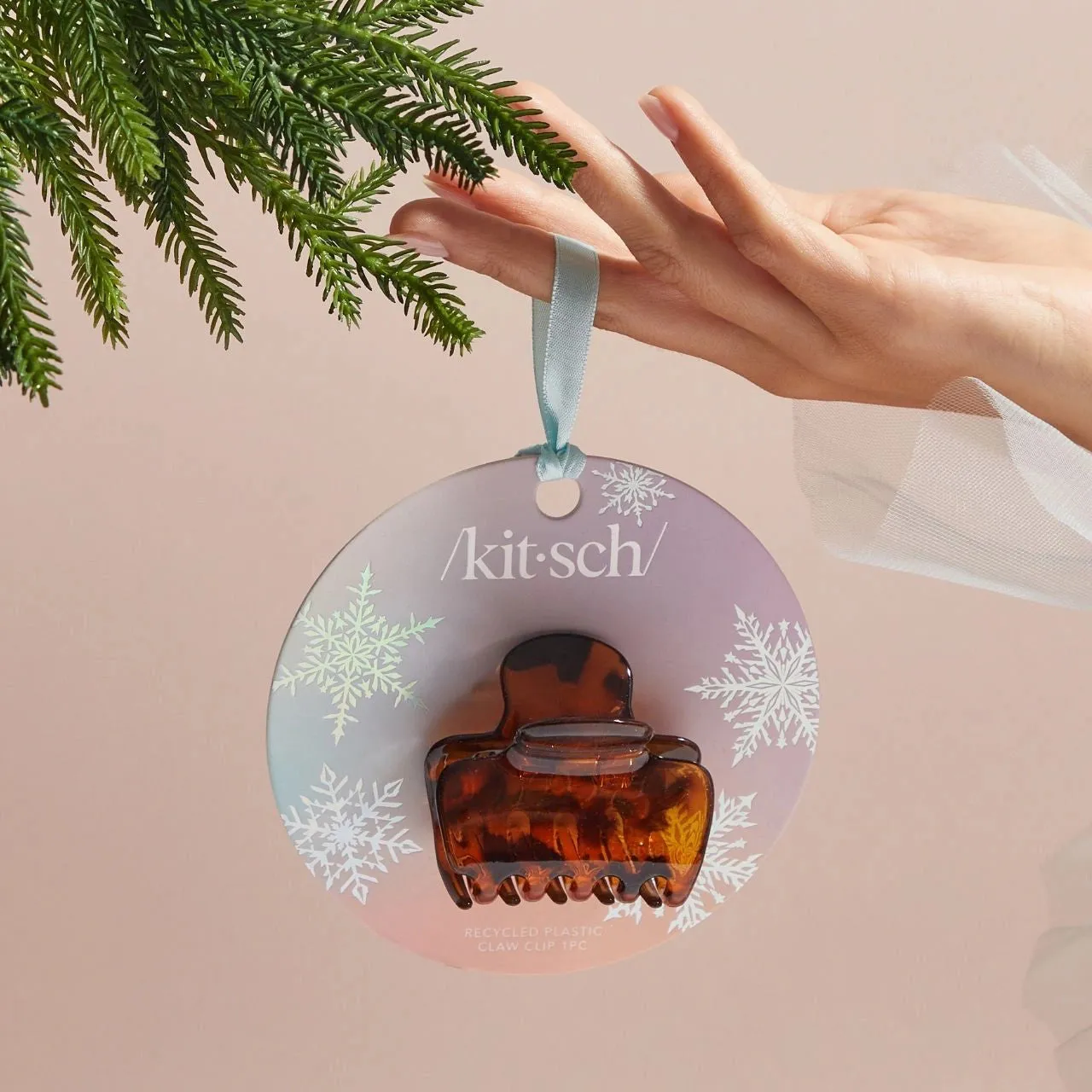 Holiday Recycled Plastic Claw Clip - Tortoise