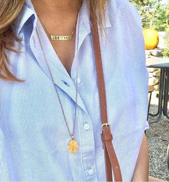 Hollow Bar Name Necklace