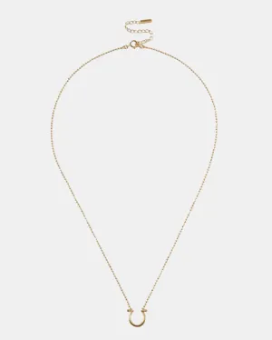 HORSESHOE NECKLACE IN YELLOW GOLD