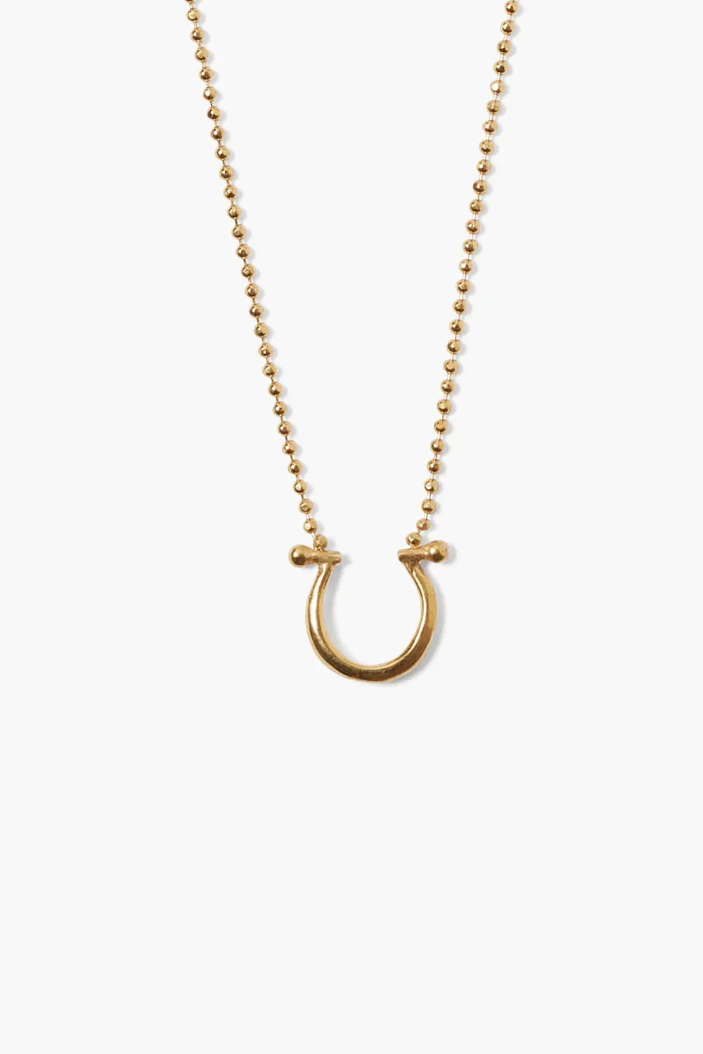 HORSESHOE NECKLACE IN YELLOW GOLD