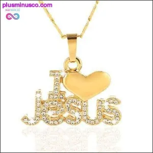I Love Jesus pendant necklace for women gold/silver/rose