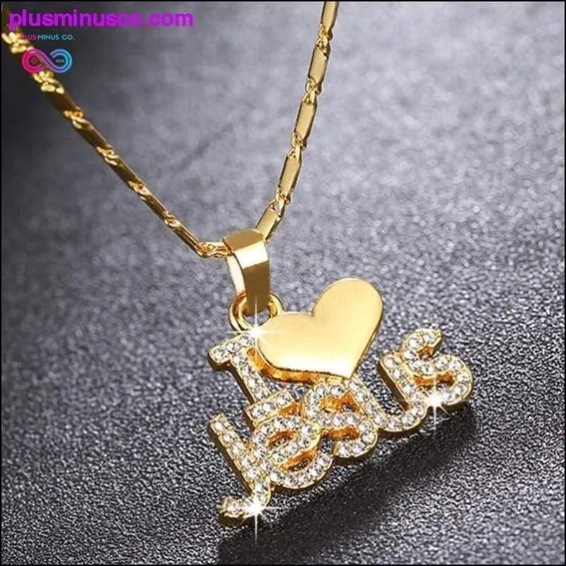 I Love Jesus pendant necklace for women gold/silver/rose
