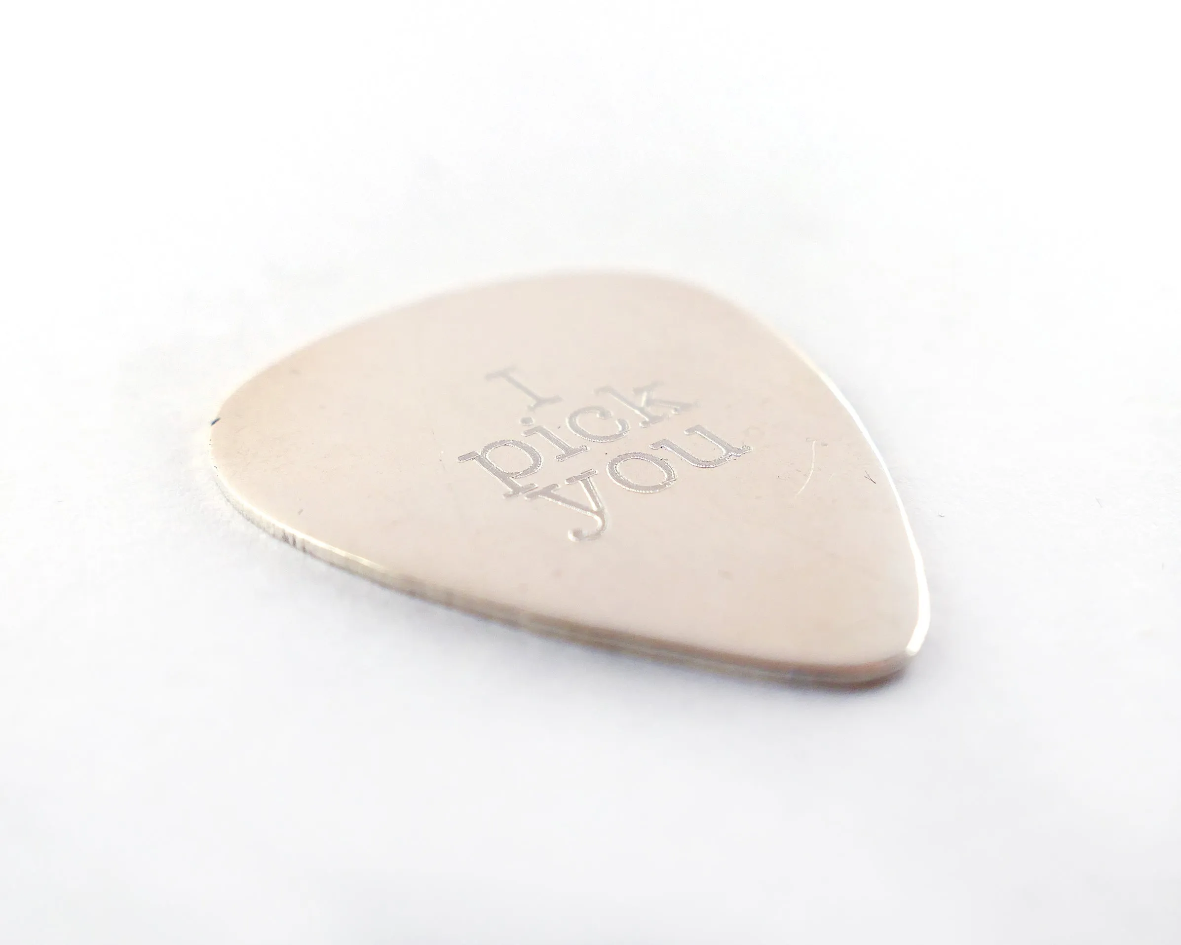 I Pick You Guitar Pick, Plectrum in Sterling Silver
