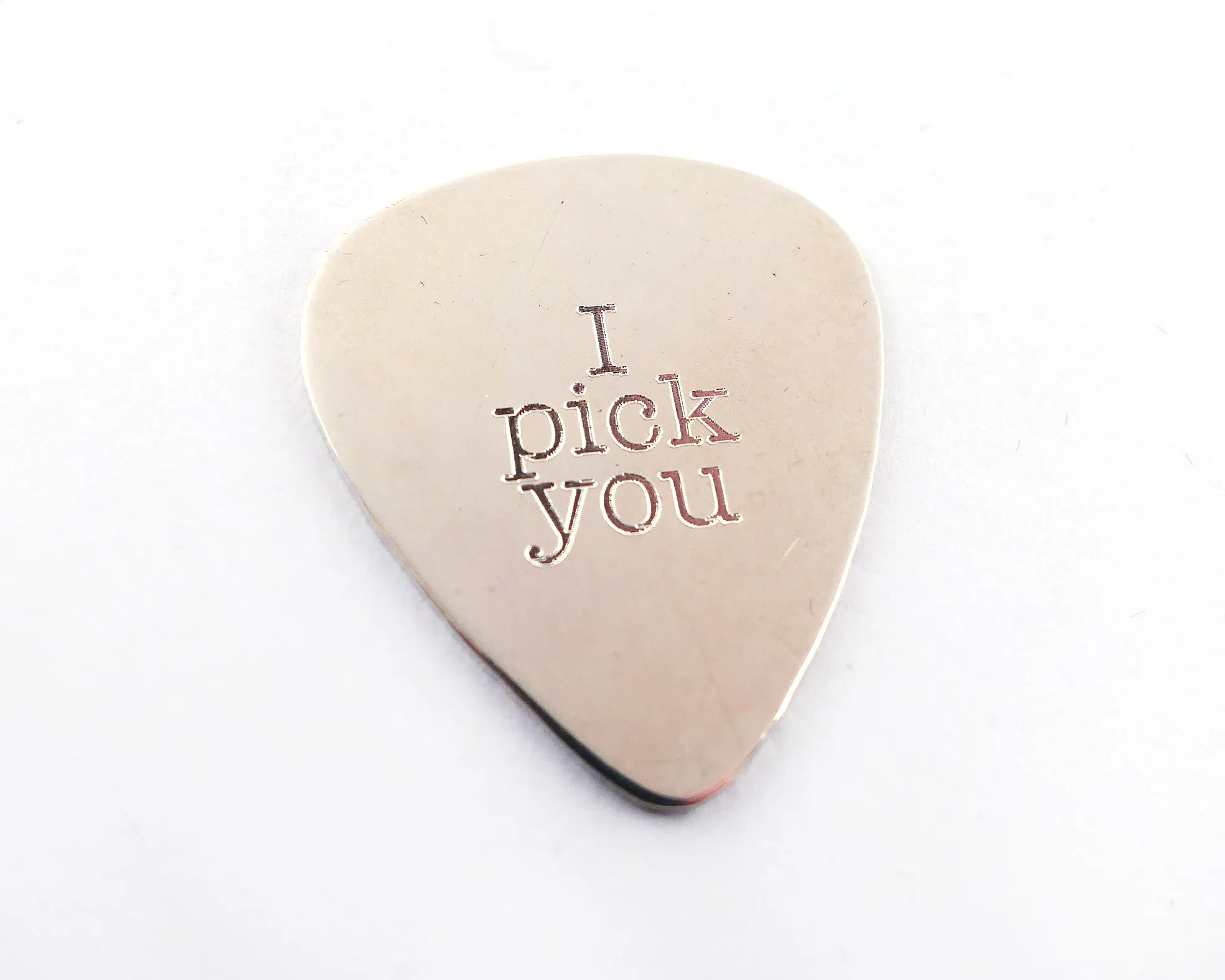 I Pick You Guitar Pick, Plectrum in Sterling Silver