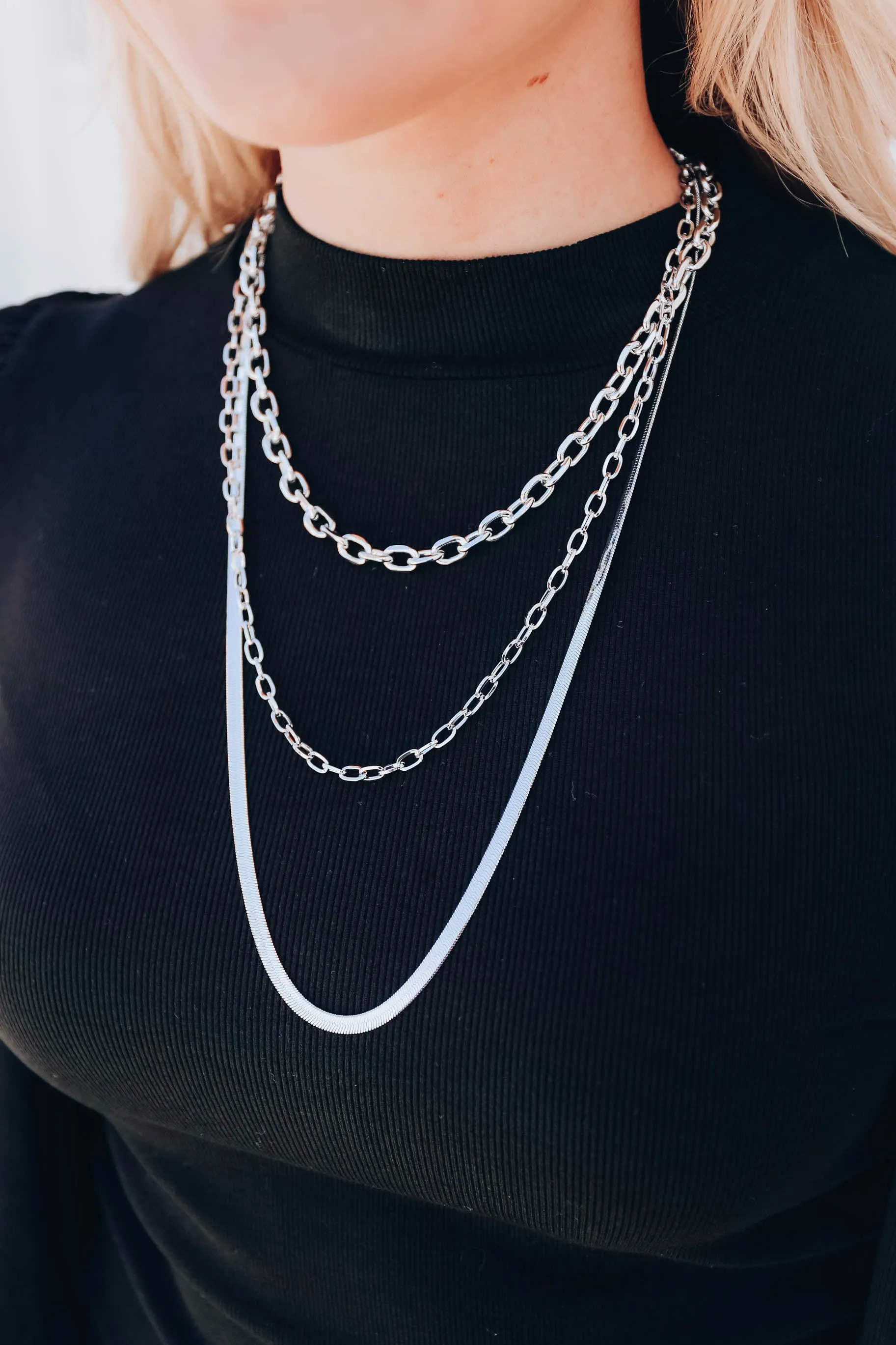 In The Moment Layered Necklace - Silver