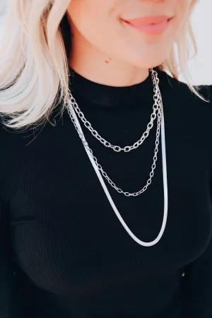 In The Moment Layered Necklace - Silver