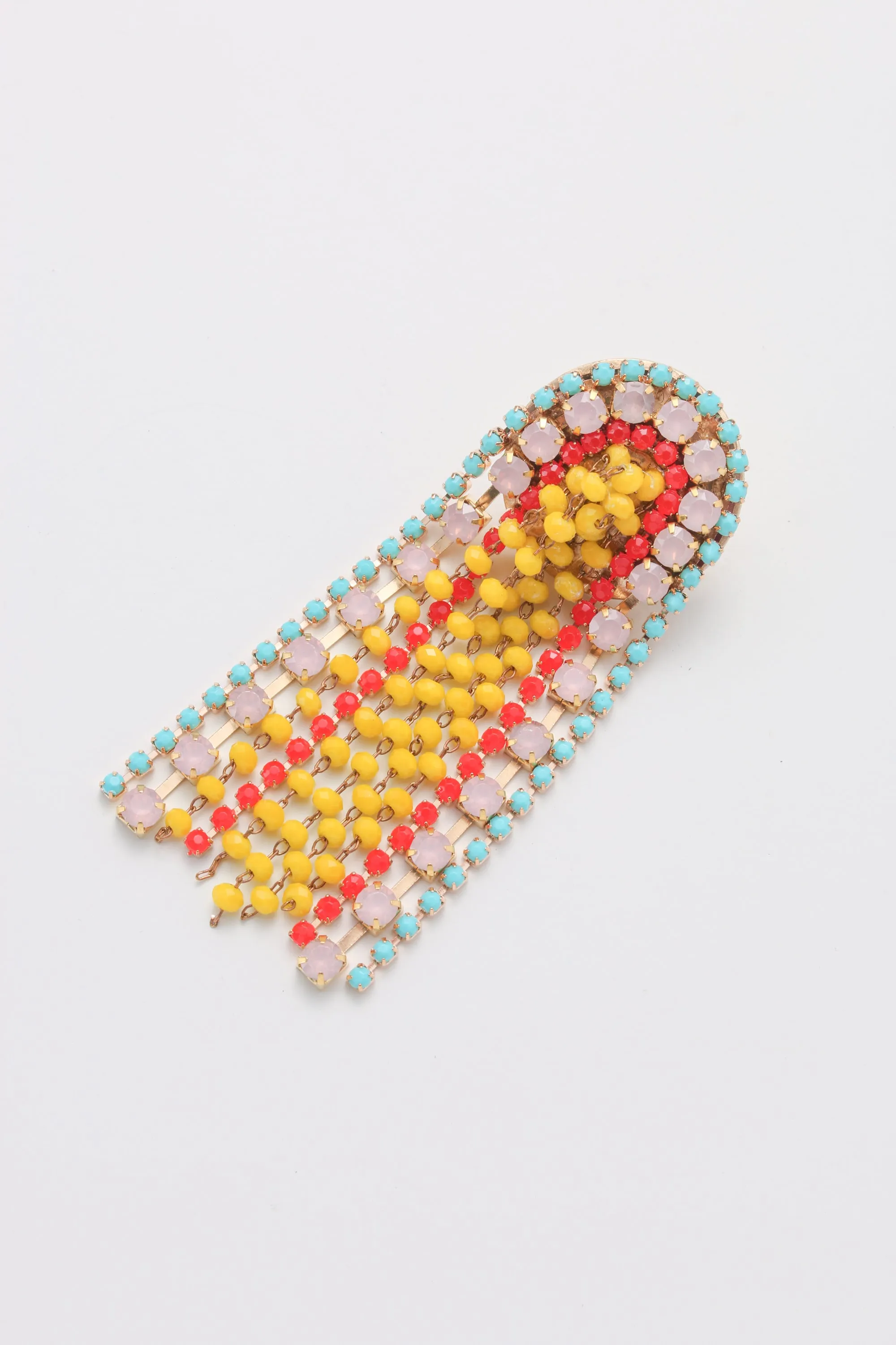Jaidenne Yellow Mix Beaded Artisan Earrings