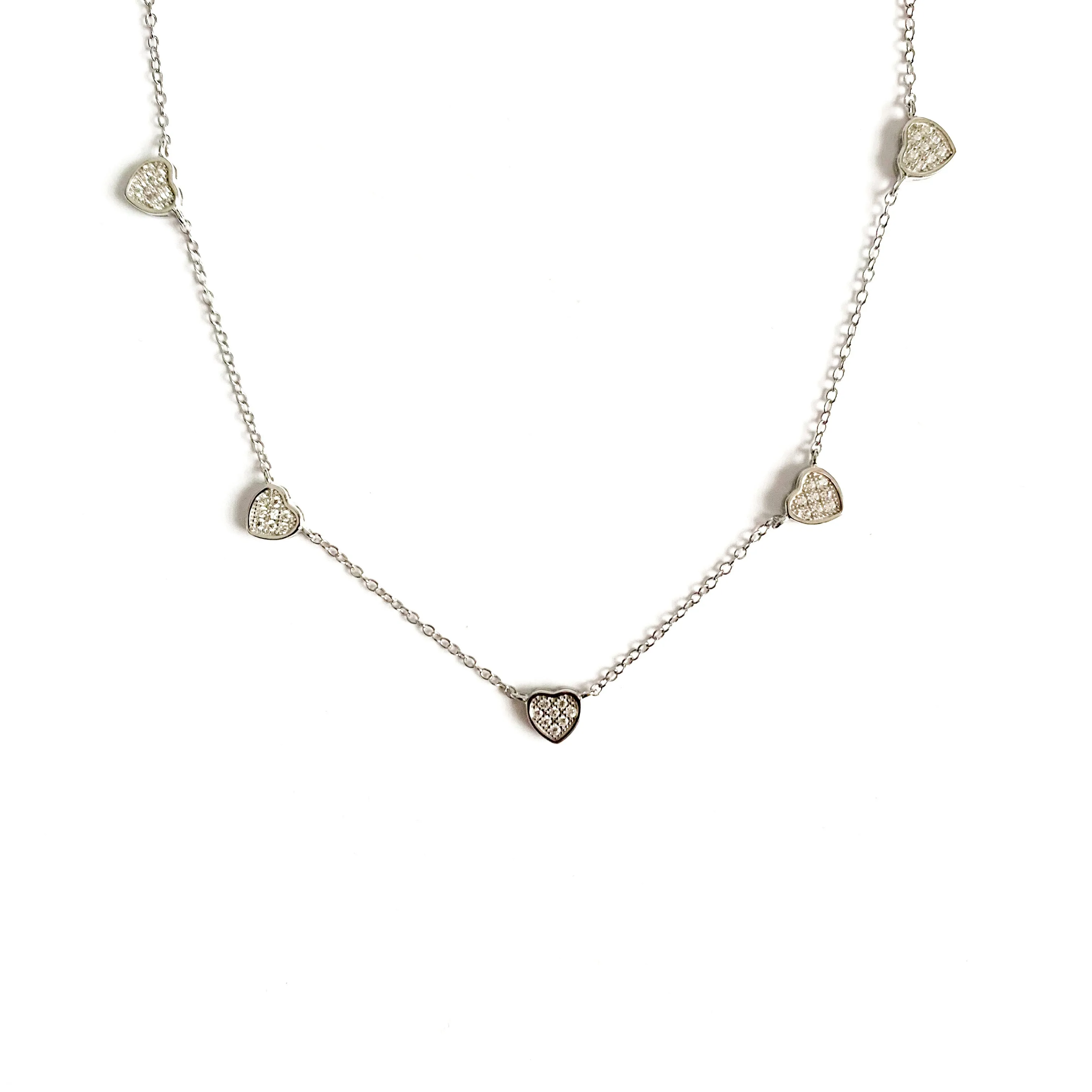 Jasmine Dangling Heart Necklace