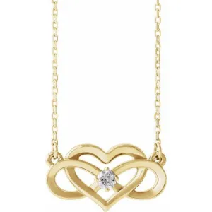 JDSP-86677 Diamond Infinity Inspired Heart Necklace