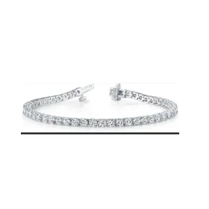 JewelMore 2 Carat Classic Tennis Bracelet 14K White Gold Collection (H-I-J/I1-I2)