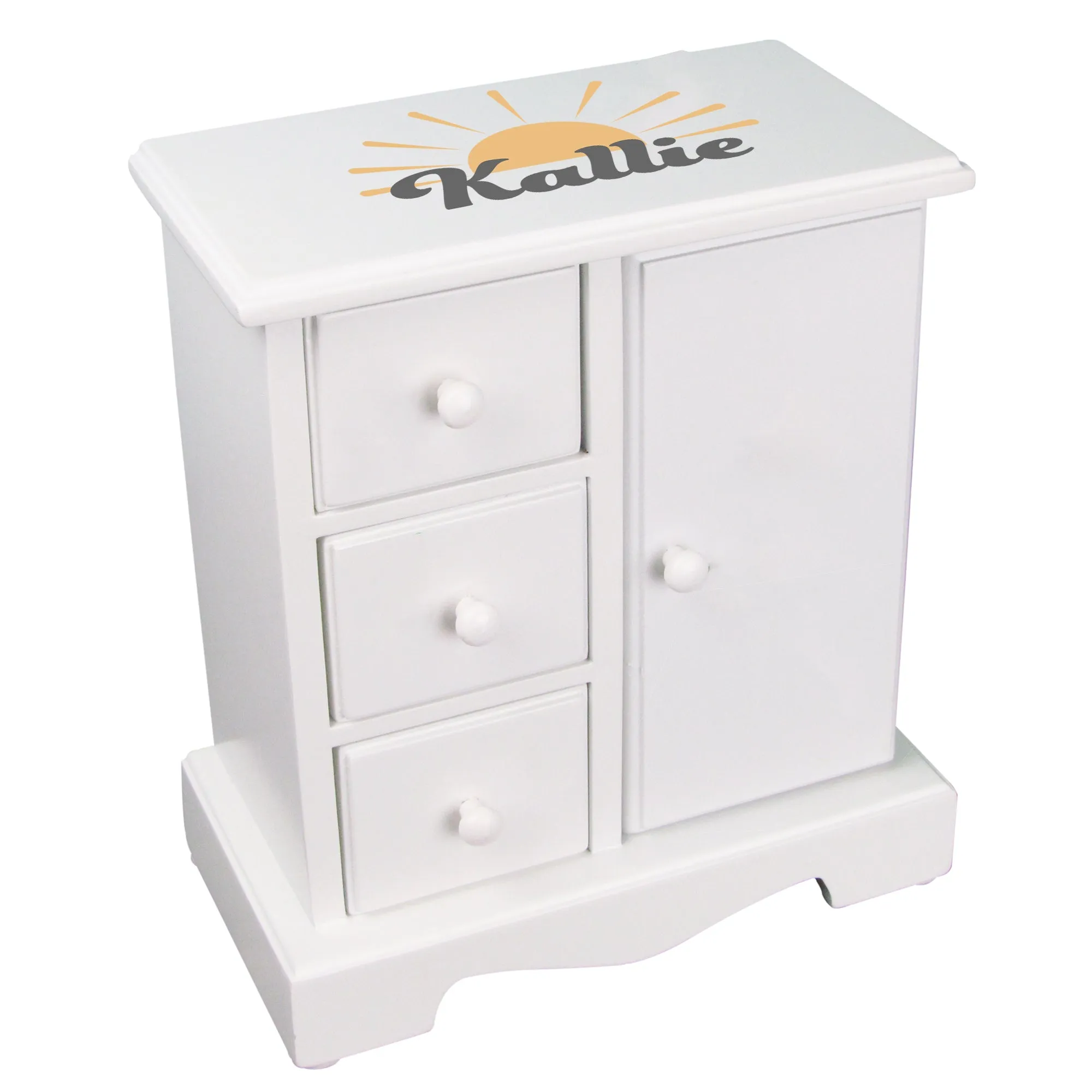 Jewelry Armoire - Retro Sunburst