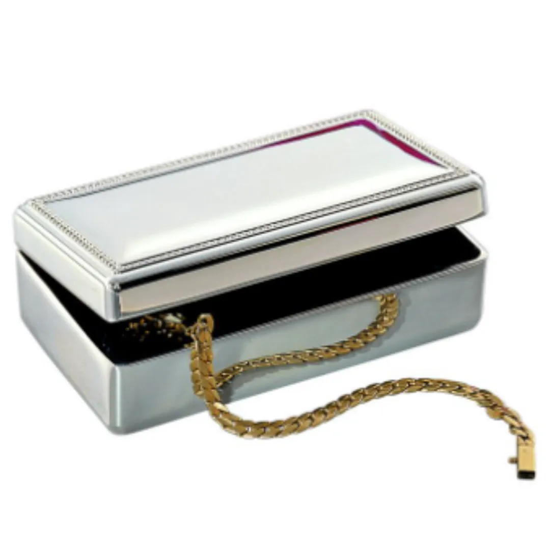 Jewelry Box - Rectangle Beaded Border