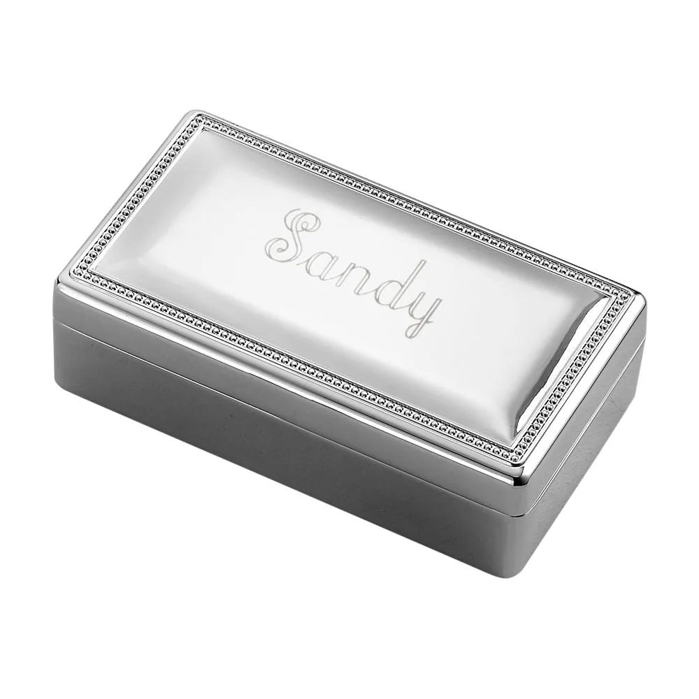 Jewelry Box - Rectangle Beaded Border