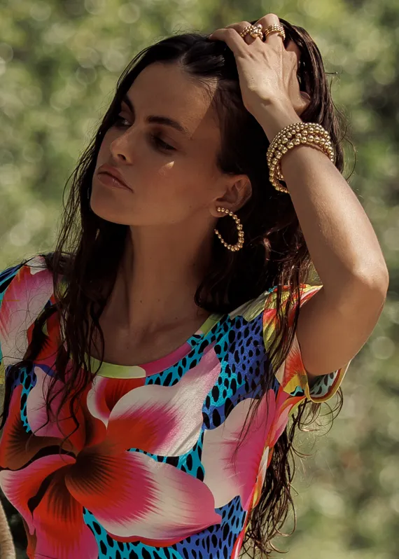 JEWELRY - Lia Beaded Hoops • Gold