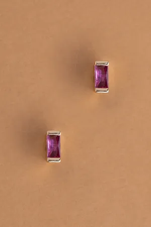 July Ruby Stud Earrings