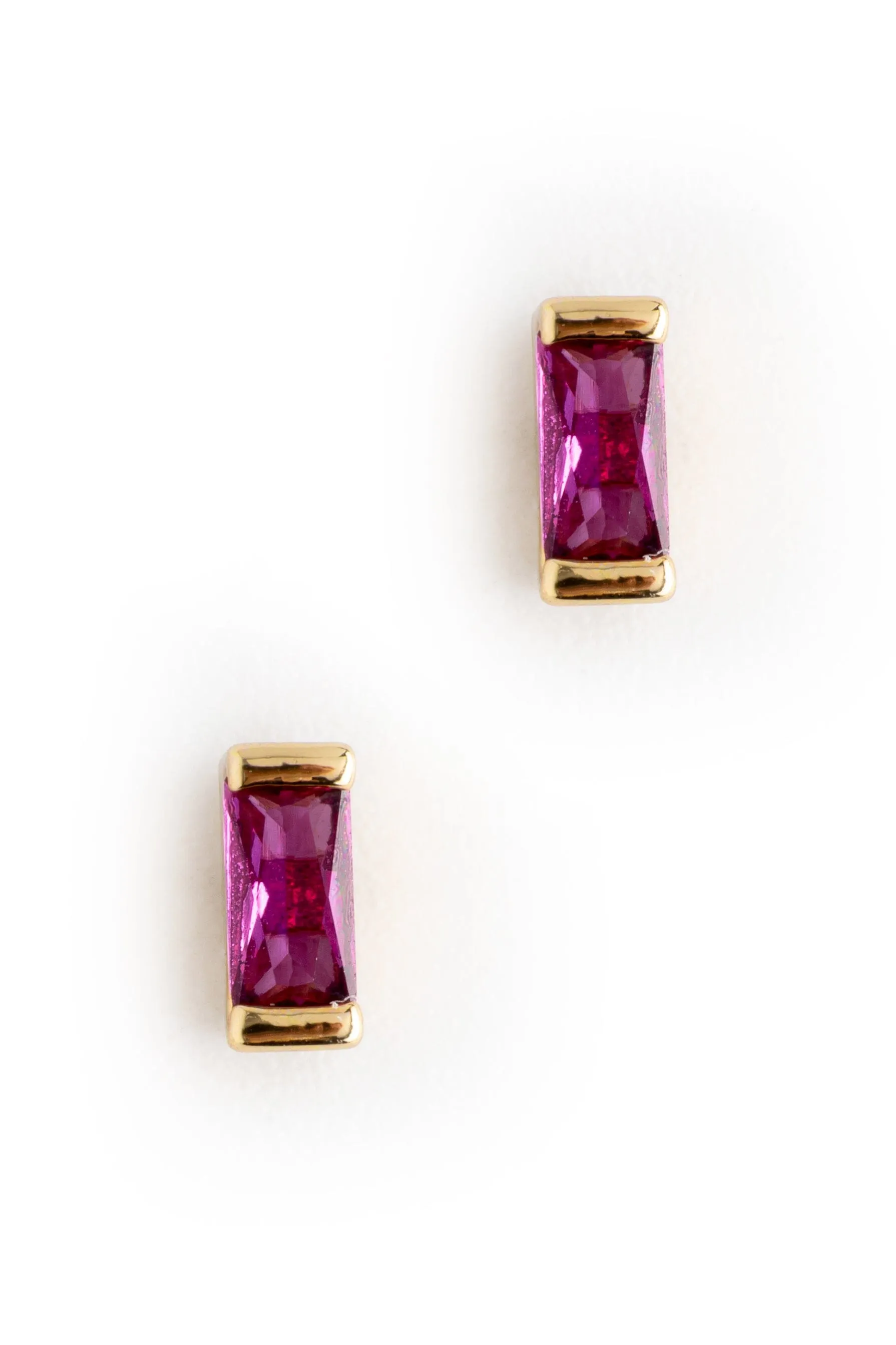 July Ruby Stud Earrings