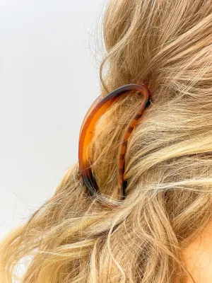 Jumbo Half Moon Claw Clip - Tortoise