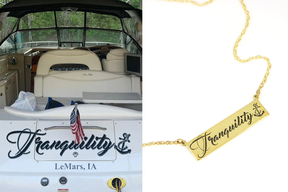 Keepsake Signature Handwritten Engraved Necklace