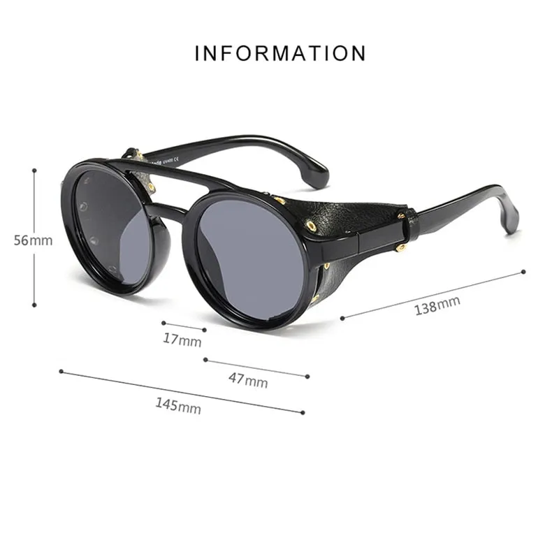 KEITHION Men Steampunk Goggles Sunglasses
