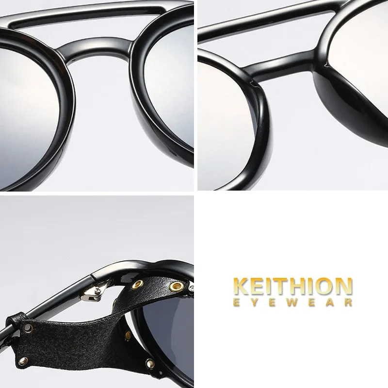 KEITHION Men Steampunk Goggles Sunglasses