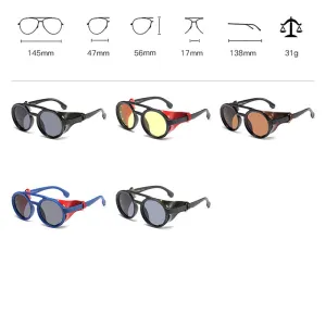 KEITHION Men Steampunk Goggles Sunglasses
