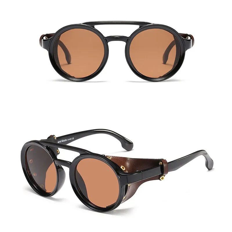 KEITHION Men Steampunk Goggles Sunglasses
