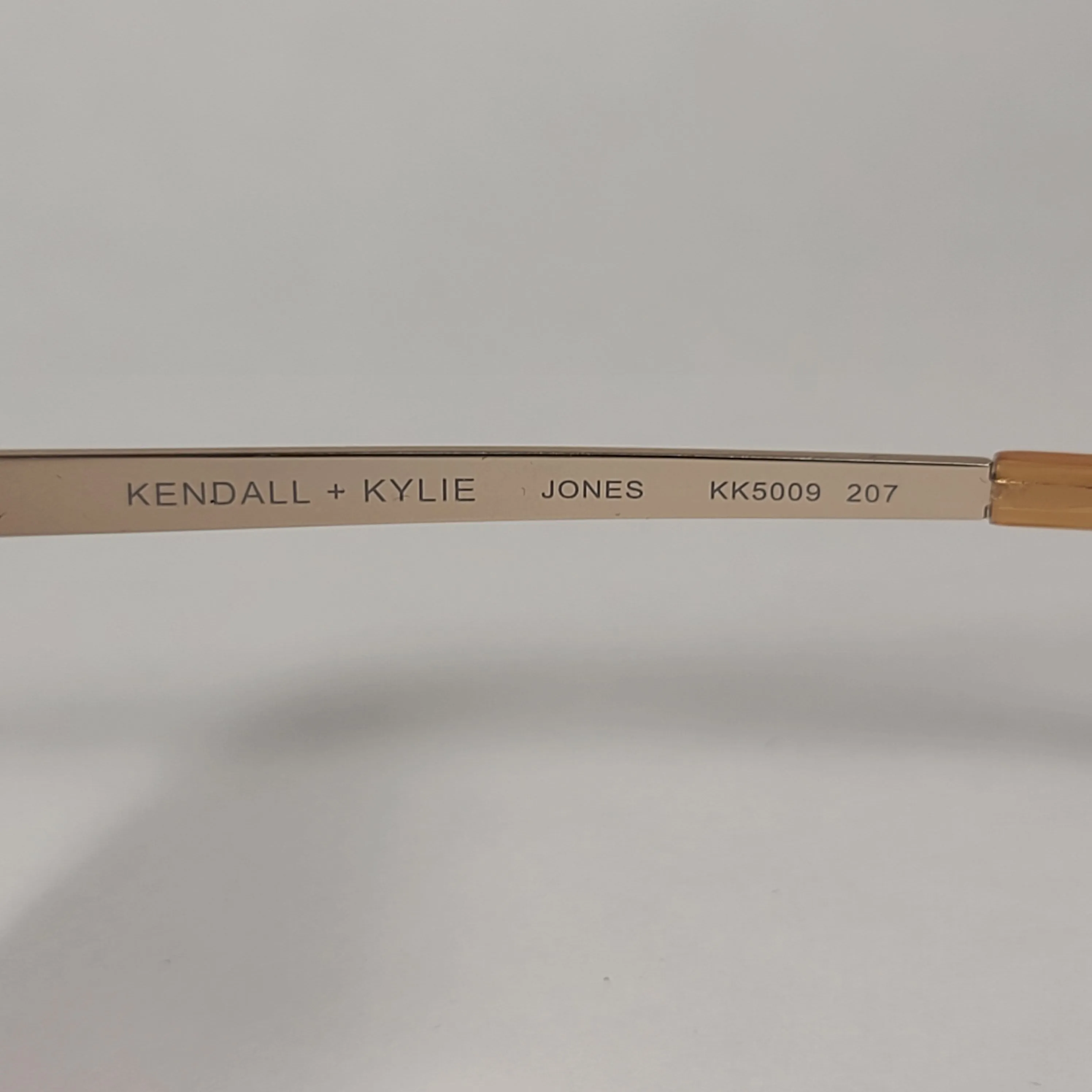 Kendall   Kylie Jones Aviator Sunglasses Shiny Crystal and Light Brown With Gradient Lens KK5009D 207
