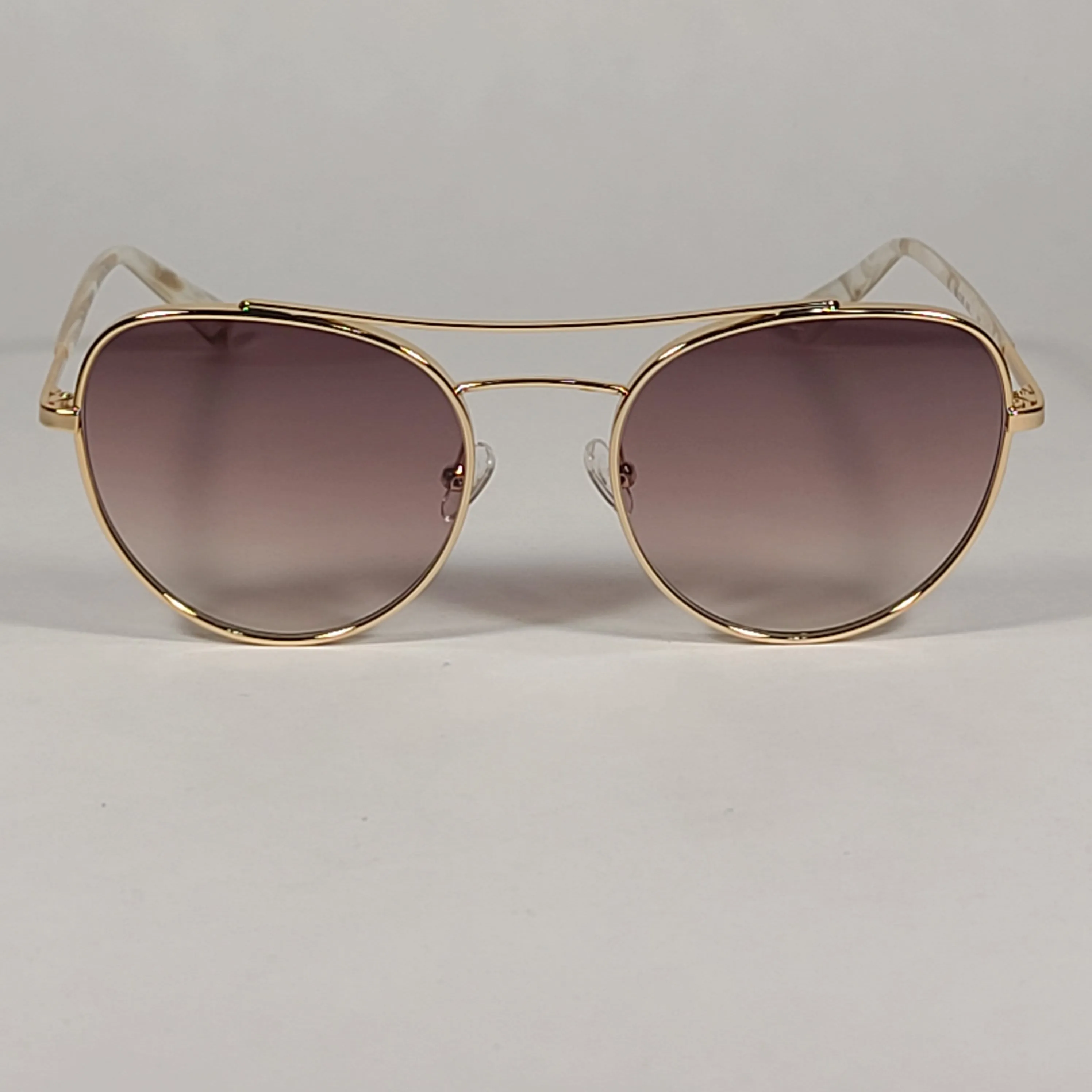 Kendall   Kylie Reese Aviator Sunglasses Light Gold Frame Dune Brown Gradient Lens KKS4025G 718